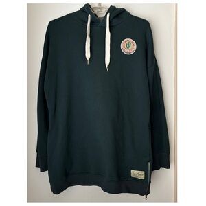 Grassroots California Long Hoodie Size Large Green Cactus Patch All Seeing Eye